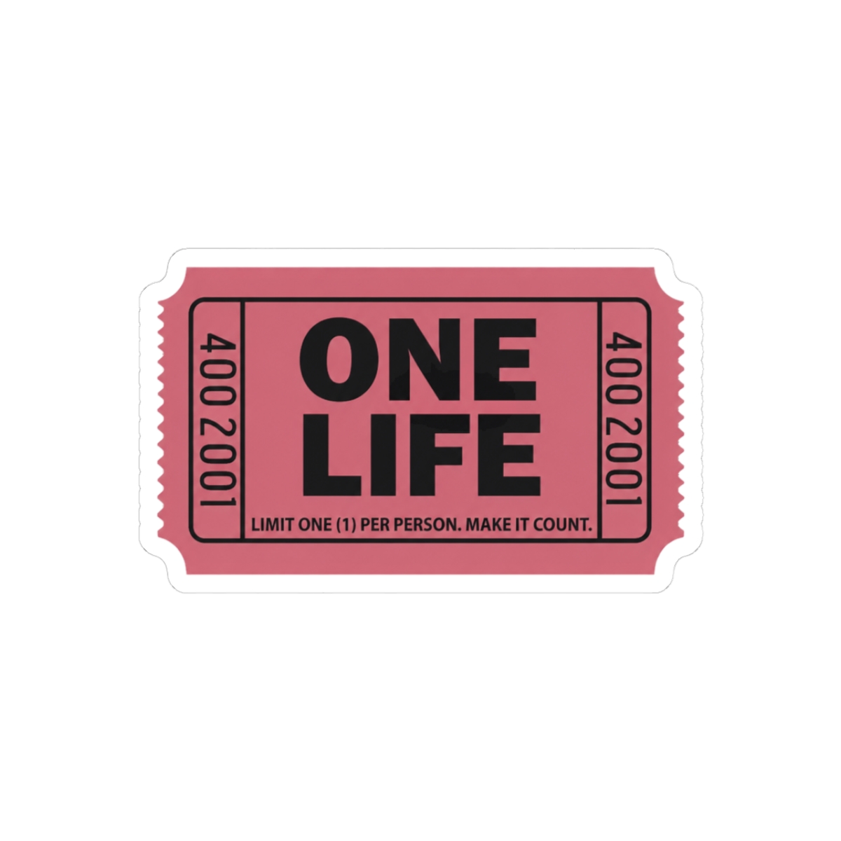 Gary Vee One Life Bold Black Motivational Sticker - Official stickers merchandise