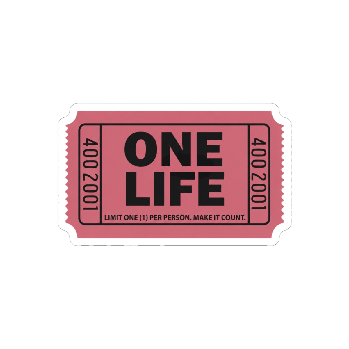 Gary Vee One Life Bold Black Sticker | Motivational Vinyl Decal