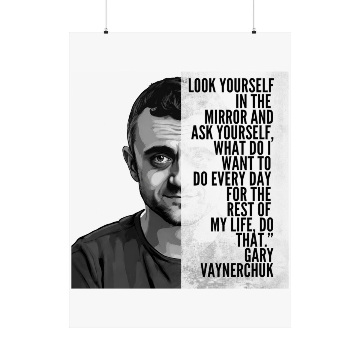 Gary Vee Motivational Quote Satin Posters (210gsm) - alternate angle 4, merchandise